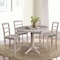 International Concepts Round 36 in Rd Extend Dining Table, 4 Counter Ht Stools, Gray Taupe, 36 W, 48 L, 35.8 in H, Wood K09-36RXT-27B-S402-4 - alternate 2
